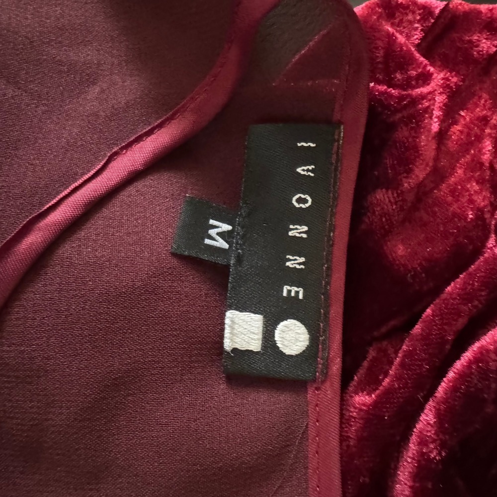 Coquette Whimsygoth Mesh Ivonne Velvet Blouse Medium Red - Picture 4 of 4
